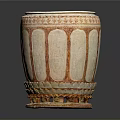 Household Decorative Ceramic Container With Intricate Carved Patterns And Classic Design 3d model