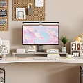 Computer office equipment portfolio 3d model