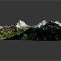 Geography, topography, mountain shape, ridge, ridge, valley, mountain range, canyon, geomorphology, mountain peak, mountain body 3d model