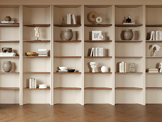 Modern Bookshelf Bookcase Storage Rack Ornaments Combination 3d model