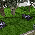 Illuminated Butterfly Shaped Outdoor Lights with Intricate Patterns in Garden Grass