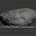 Natural Wood And Stone Material Decorative Rock With Gravel Moss Base