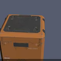Orange And Black Military Weapon Storage Case With N220592 Label And Metal Latches