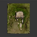 Ancient Stone Dolmen Structure With Large Stones Green Grass And Entrance Chamber