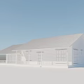 Single Story Detached House Exterior With Wooden Siding Dark Roof Porch And Windows