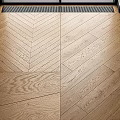Natural Light Brown Wooden Flooring With Herringbone And Straight Lay Visible Wood Grain
