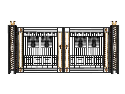 Jianou Gate Iron Gate Outdoor Gate Entrance Iron Gate 3d model