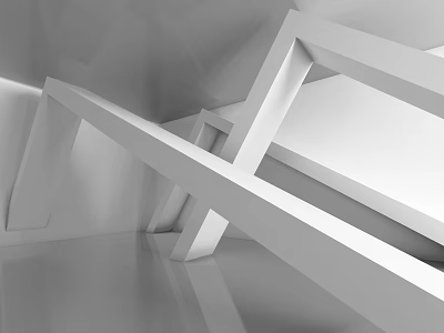 Commercial Equipment With White Frame Intersecting Lines Sleek Surface And Modern Minimalist Structure 3d model