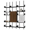 Modern Bookshelf Bookcase Storage Rack Ornaments 3d model
