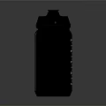 Modern Black Water Bottle Featuring White Stripe And Sleek Design For Everyday Use 3d model