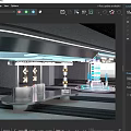 Meichen Punch Point Rest Area Cyberpunk Technology Sense DP Point 3d model