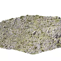 Natural Stone Material With Moss Covered Surface And Rough Natural Texture 3d model