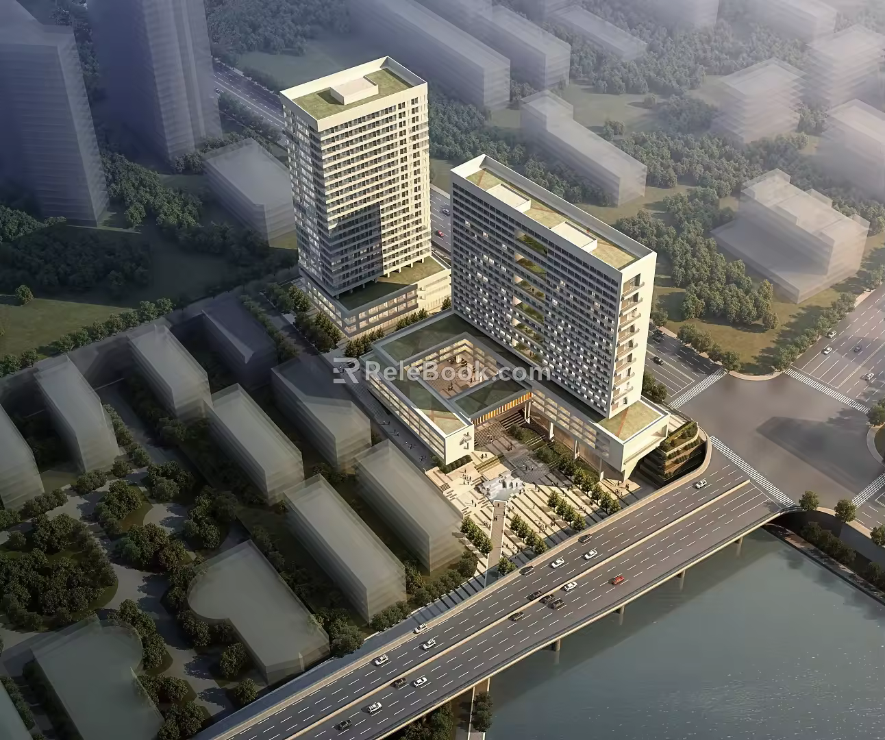 Style School Complex Building SU Model 3d model