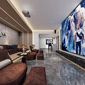 modern video room 3d model