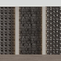 Modern background wall stone background wall panel 3d model