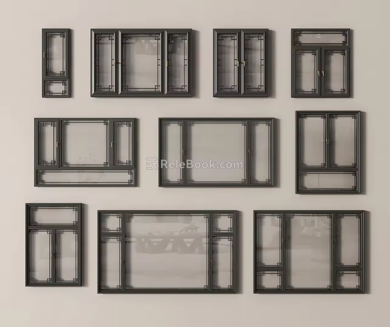 Chinese Window New Chinese Window casement window glass window door window bay window 3d model