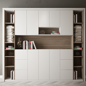 Modern bookcase cabinet 3d model