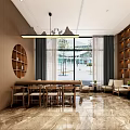 Elegant Modern Hotel Lobby Interior With Marble Flooring And Reception Desk