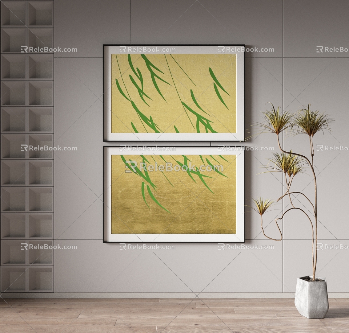 New Chinese Decorative Painting 3d model