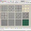 Modern Decorative Partition Panels With Various Patterns And Colors For Interior Design 3d model