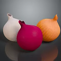 Colorful Fresh Onions Including White Red And Orange Varieties On Dark Surface