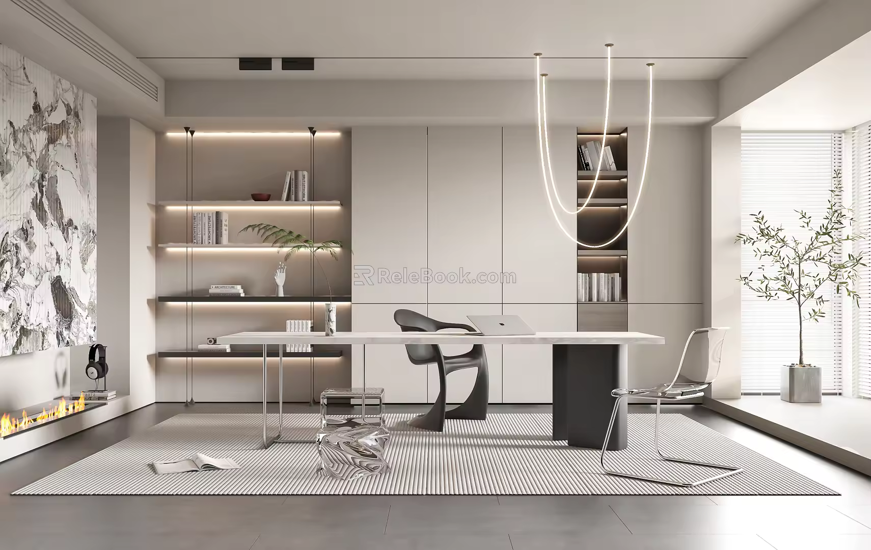 Modern study 3d model