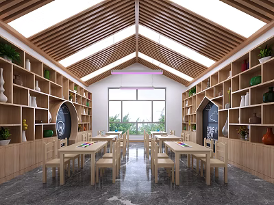 Modern Kindergarten Classroom Activity Room Sound and Body Room Music Room Art Room Painting Room Picture Book Room Multi-function Hall Early Education Center 3d model