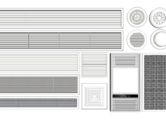 Modern air outlet air conditioning outlet 3d model