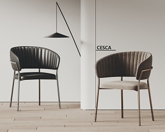 Cesca Modern Dining Chair Single Chair Fabric Chair Leather Chair 3d model