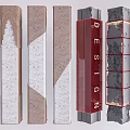 Modern Column Decorative Column Modeling Column Wrappage Column 3d model