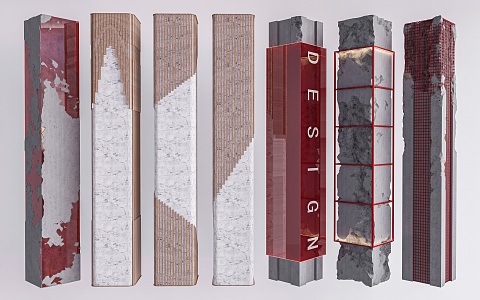 Modern Column Decorative Column Modeling Column Wrappage Column 3d model