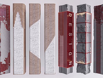 Modern Column Decorative Column Modeling Column Wrappage Column 3d model