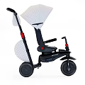 Kids Tricycle With Removable Canopy Black Seat And Red Buttons