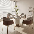 Mahjong table chess room 3d model
