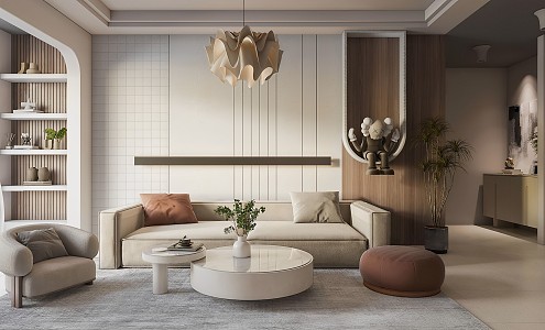 modern living room 3d model