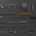 Industrial Equipment Assorted Metal Frames Structural Components And Engineering Parts