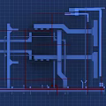 Modern pipeline data room 3d model