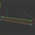Lamp stick fluorescent lamp lighting lamp lighting fixture furniture realistic model cartoon model 3d model