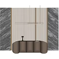 Office Front Desk Reception Desk Office Front Desk Solid Wood Front Desk Marble Front Desk Lamp 3d model
