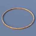 Stylish Twisted Metallic Bracelet with Golden and Brown Intertwined Design on Blue Background for Daily Use