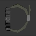 Tactical Green Watch With Black Dial Rubber Strap And Glowing Digital