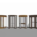 Modern Revolving Doors Design With Various Styles Glass And Wooden Frames