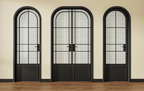 French swing door combination 3d model