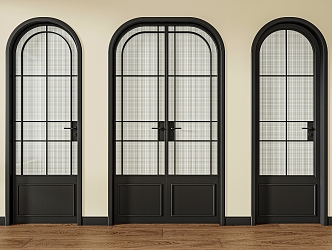 French swing door combination 3d model