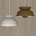 Modern Multi Layer Pendant Lights White and Gold Design for Wooden Wall Interior