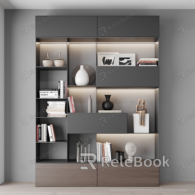 Modern bookcase model