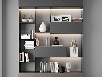 Modern bookcase model