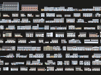 Modern Residential Houses Rural Residential Houses Residential Buildings Rural Buildings Self-built Houses Beautiful Countryside 3d model