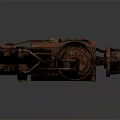 New And Rusty Industrial Mechanical Equipment With Metal Frames Wheels And Components