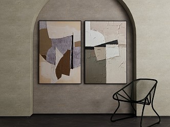 Quiet Decorative Paintings 3d model